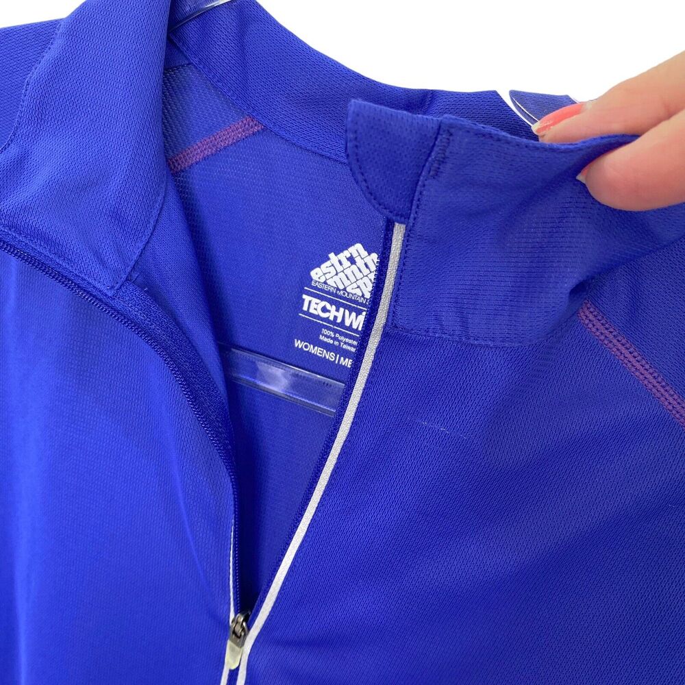 Eastern Mountain Sports EMS Shirt Womens Medium Tech Wick 1/4 zip Long Sleeve - Picture 3 of 9